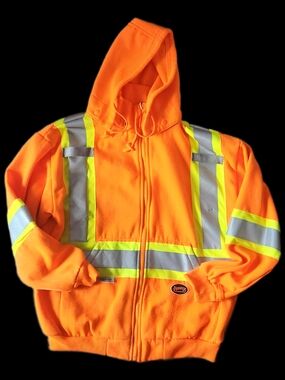 #MC14 High-Visibility Orange Reflective Safety Hoodie